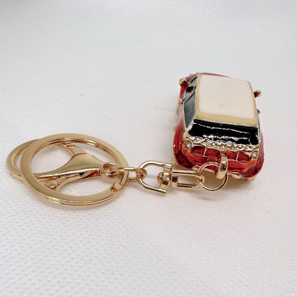 New Red Mini Cooper Car Bag charm keychain - Picture 8 of 9
